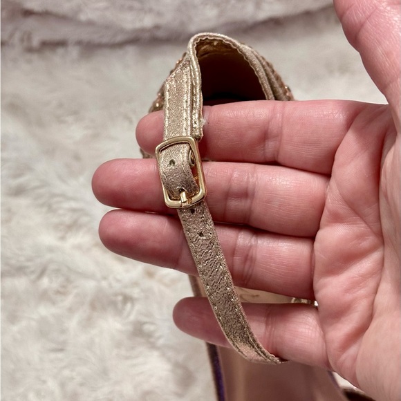 Lauren Lorraine Sparkling Rose Sling Back Pointy Toe Heels - Picture 13 of 13